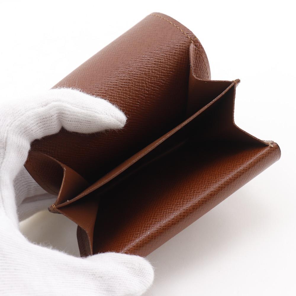 LOUIS VUITTON Portone guse Coin Purse M61970 Brown Monogram canvas unisex Used