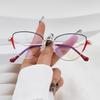 Cat-Eye Photochromic Glasses: Anti-Blue Light Metal Frame, Internet Celebrity Style