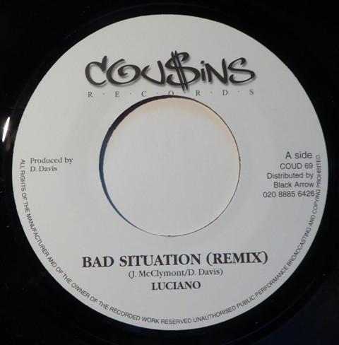 

7inch Record LUCIANO - Bad Situation (Remix) COUD69 Cousin 2004 UK Reggae, Ska & Dub