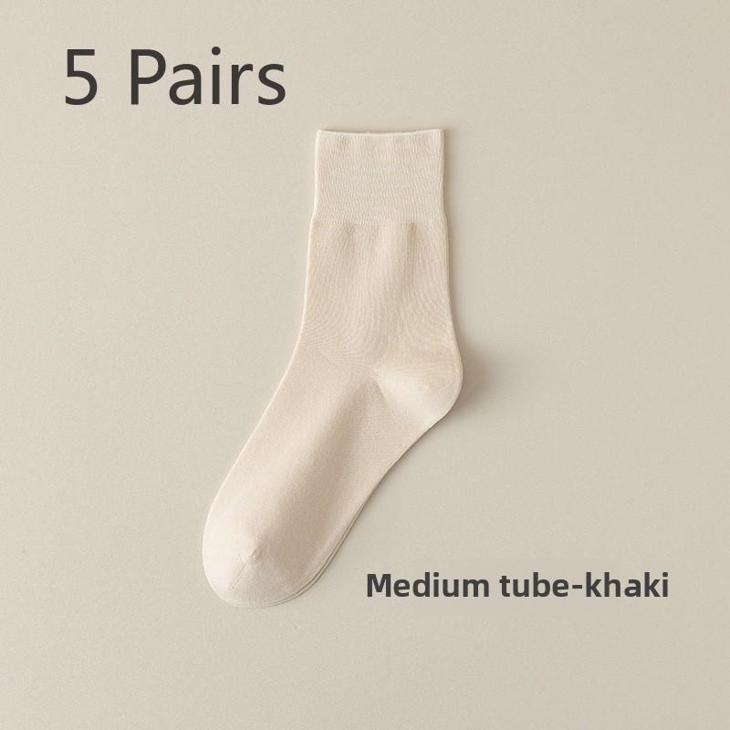 5 Paar Mittelhohe Socken Damen Sommer Dünne Lockere Socken Damen Knochenlose Monatssocken Damen Socken