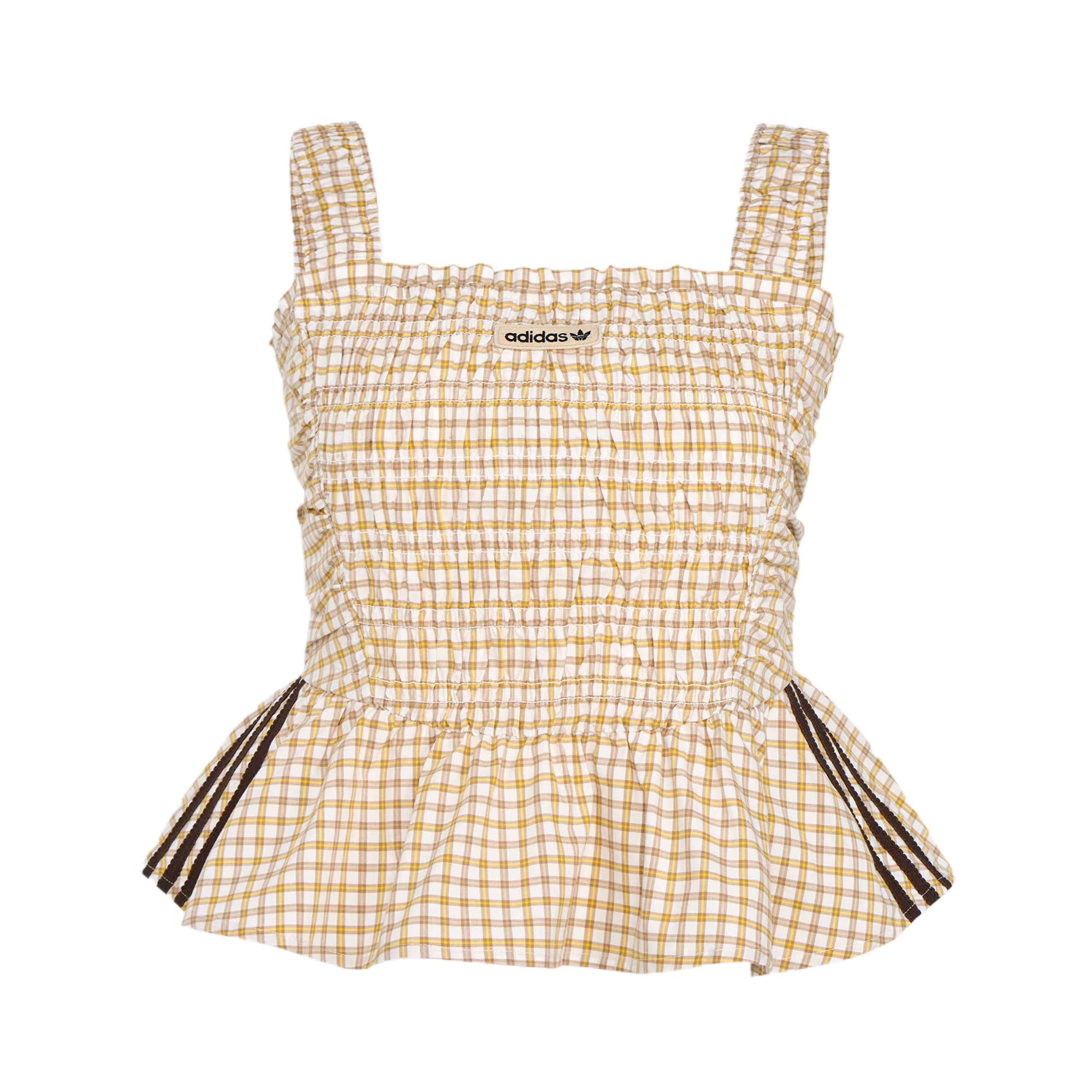 Adidas Originals Plaid Cotton Ruffle Vest Women tops KX7036 XS