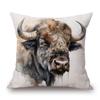 Animal Lynx Orangutan Cheetah Pig Poster Art Cushion Cover Pillow Case