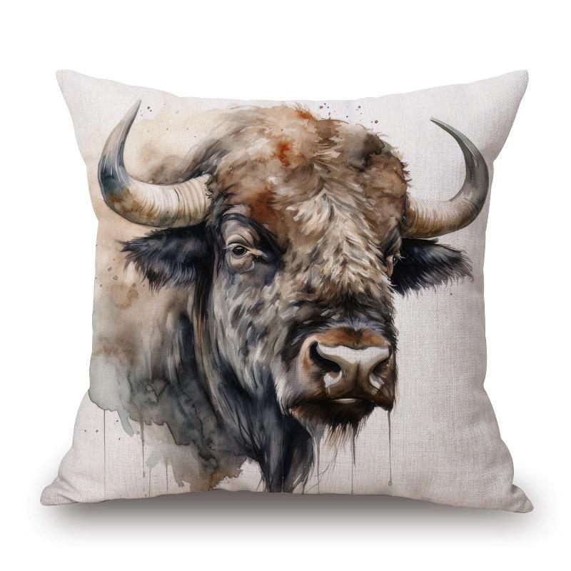 Animal Lynx Orangutan Cheetah Pig Poster Art Cushion Cover Pillow Case