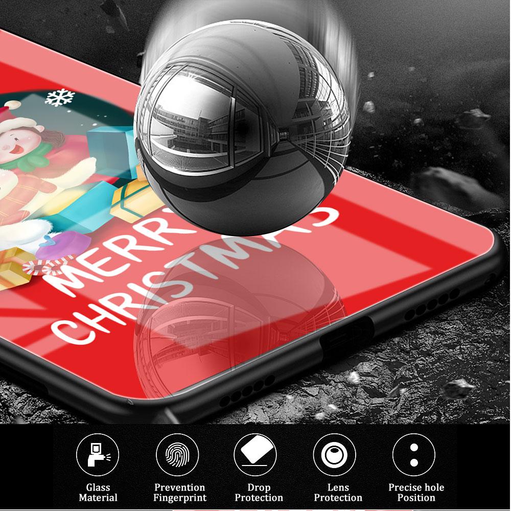 Boże Narodzenie Cartoon Snowman Szklana Etui Do Samsung Galaxy S22 S20 FE S21 Plus Telefon Pokrowiec S10 5G S9 Note 20 Ultra 10 Lite Shell