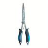 11.8in Multifunctional Luya Pliers Stainless Steel Fishing Pliers Fishing Accessories Fish Mouth Pliers Hook with Rubber Handle
