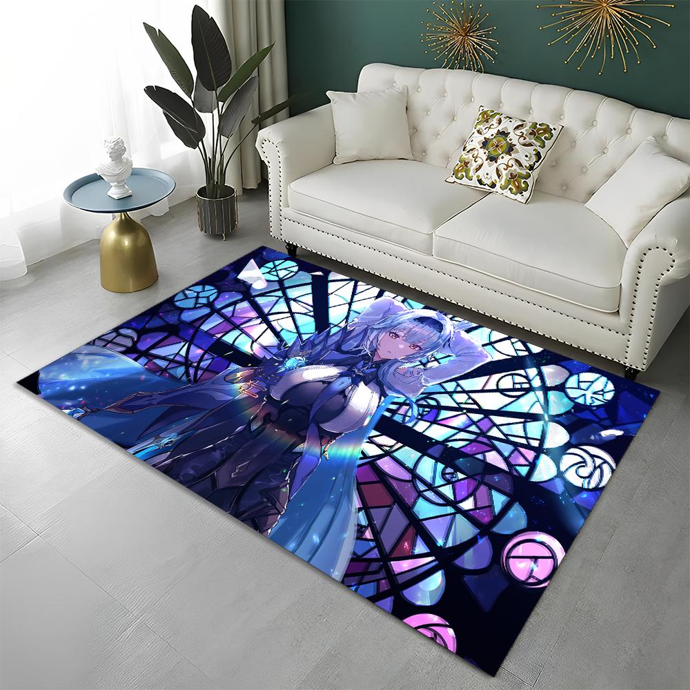 Game Genshin Impact Gamer Cartoon  Carpet Rug for Home Living Room Bedroom Sofa Doormat Decor,Child Area Rug Non-slip Floor Mat