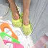 fake055_Neon Mesh Slippers