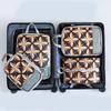 4pcs/set Printed Compression Storage Bag Foldable Luggage Storage Bags Set Packing Cubes  Clothes