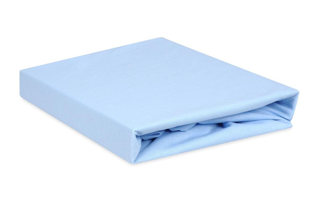 Jersey fitted sheet 210/220x190/200 premium blue