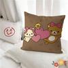 Pc Rilakkuma Cartoon Pillow Case Fashion Square Pillowcase Bedroom Sofa Room Ins Decoration Leisure