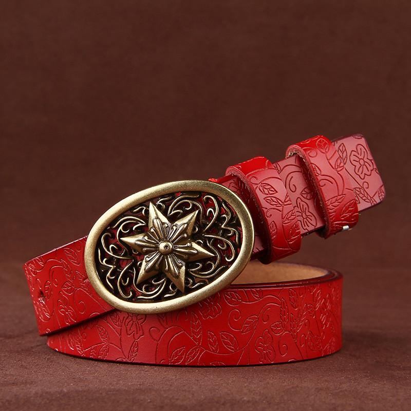 Handmade Genuine Leather Waist Belt With Antique Alloy Closure For Daily Fashion