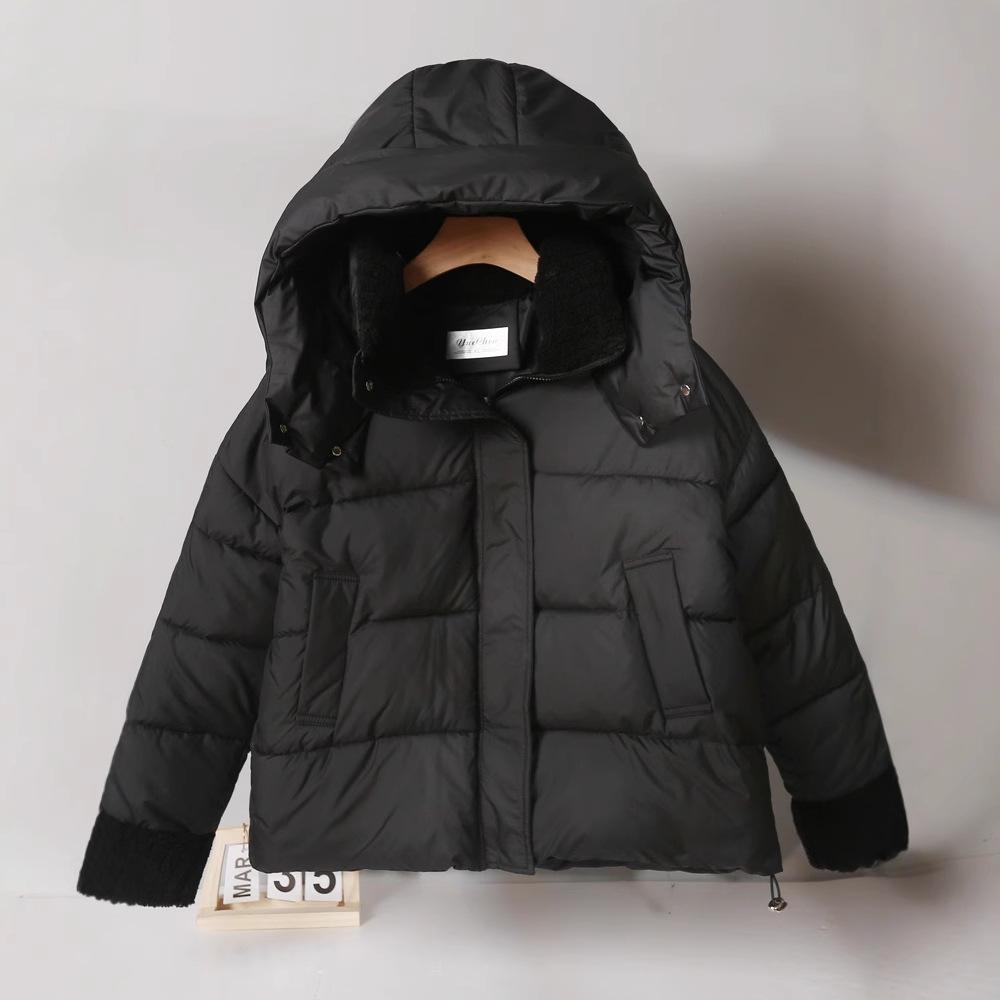 Haine umplute cu puf de bumbac Jachete noi de damă cu guler pulover Paltoane groase