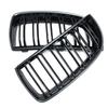 Front Kidney Grille Hood Grills -Double Line for BMW E90 E91 323I 328I 335I 330I 325I 3-Series 2005-2008 Gloss Black