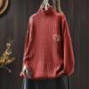 Women Pullover Sweaters Spring Solid Color Long Sleeve Knitted Cloths Soft Female Sweaters
