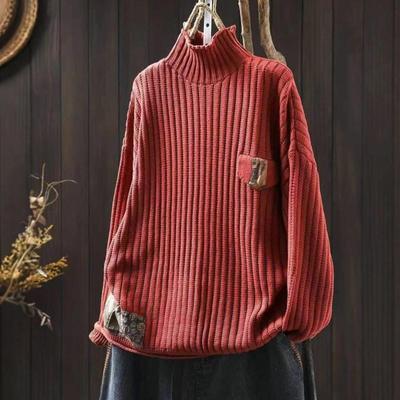 Damen Pullover Frühling Einfarbig Langarm Strickkleidung Weiche Damenpullover
