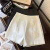 Women's Simple High Waist Shorts, Back Zipper Design, Casual Daily Commute & Dating Shorts