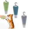 90 ML Silikon Vannflaske Fôrer Mat Fyllbar Tube med Karabinbånd Bærbar Reiseflasker for Kjæledyr Hund Utendørs Trening Reise