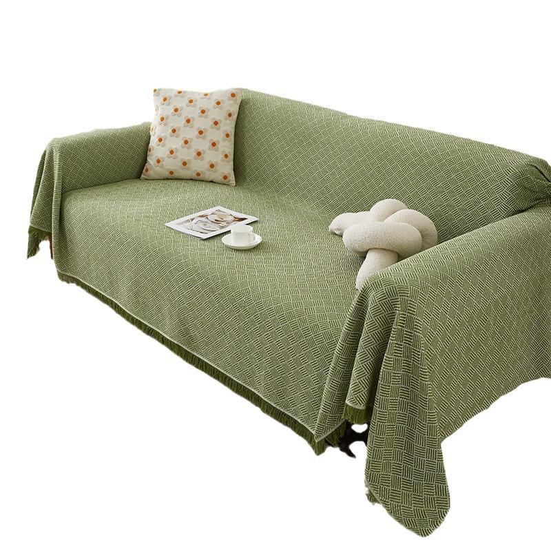 Sofa Towel Cover Cloth Ins Style Double-Sided Available Cotton Yarn Chenille Simple One-Piece Sofa Cushion Cover Towel All Wrapped Cover Cover
