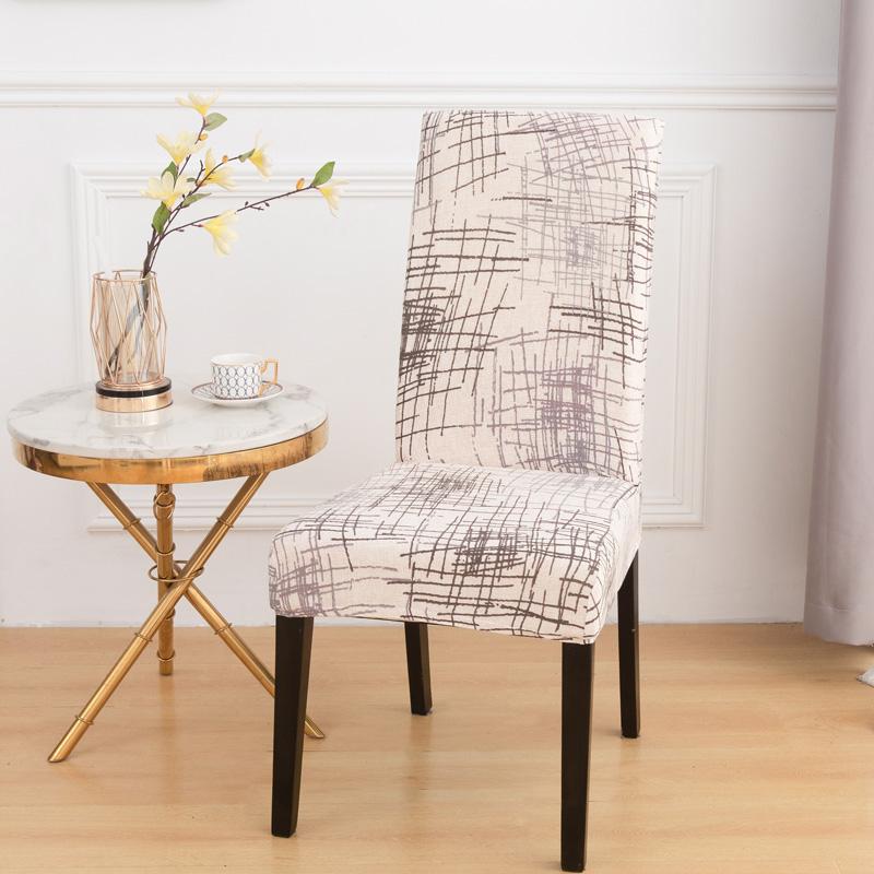 Dining Room Chair Cover Elastic Print Kitchen Parsons Chair Covers Spandex Chair Decorative Furniture Protective Cover