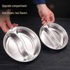 Stainless Steel Divided Steaming Plate with Handle