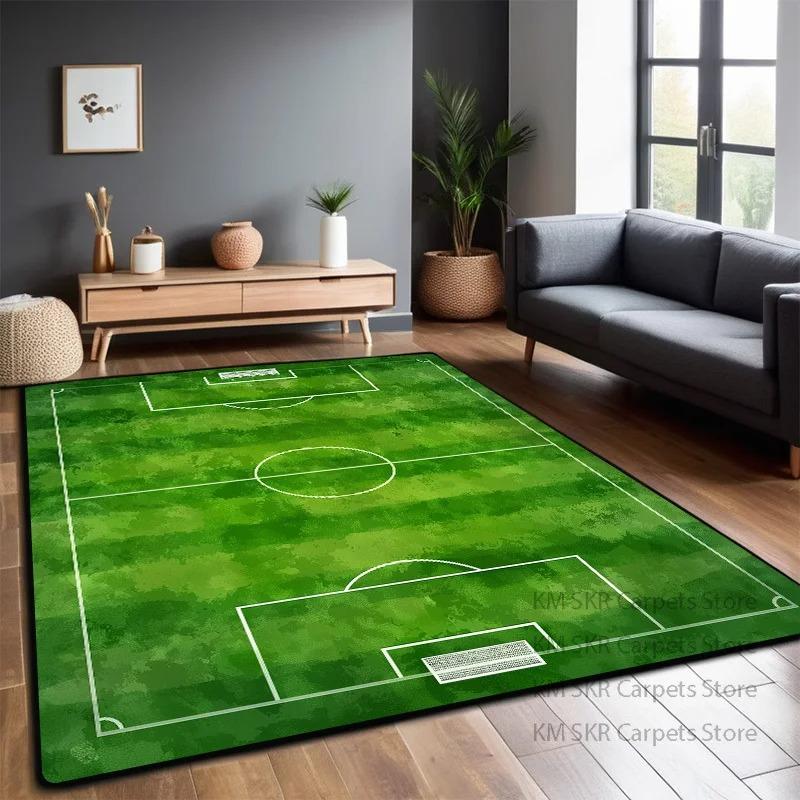 Fotbollsplan Stor Yta Sporttema Mattor Dekoration Hemma Vardagsrum Fluffig Mjuk Matta 200×300 Sovrum Spelplan Matta Barn