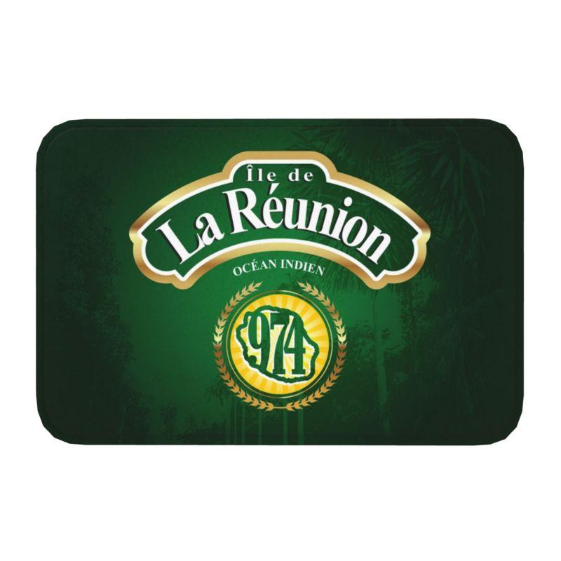 974 Réunion Insel Logo Haustür Fußmatte Eingang Innen Reunionesisch Stolz Badezimmer Küche Fußmatte Toilette Teppich Teppich