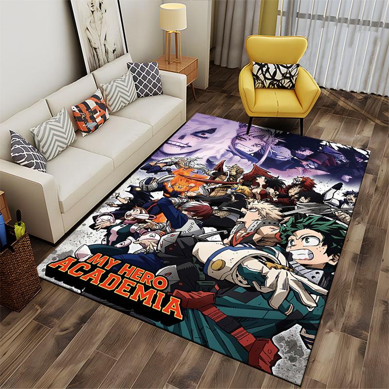 My Hero Academia Action Scene suitable as a non-slip mat for the living room or bedroom sofa