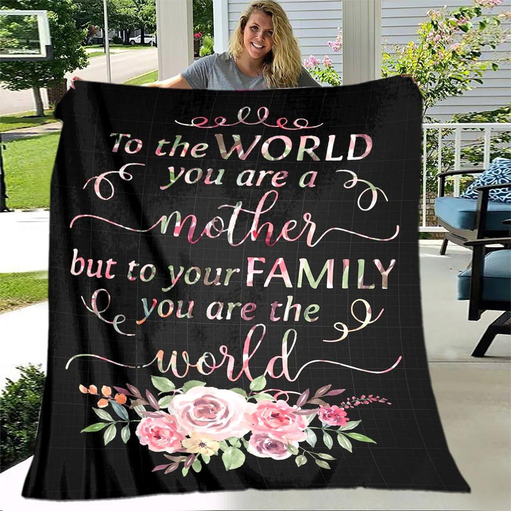 Para Minha Mãe Mamãe Série de Presentes Carta Cobertor, Manta Macia para Casa Quarto Cama Sofá Piquenique Viagem Escritório Cobertor de Cobertura Crianças