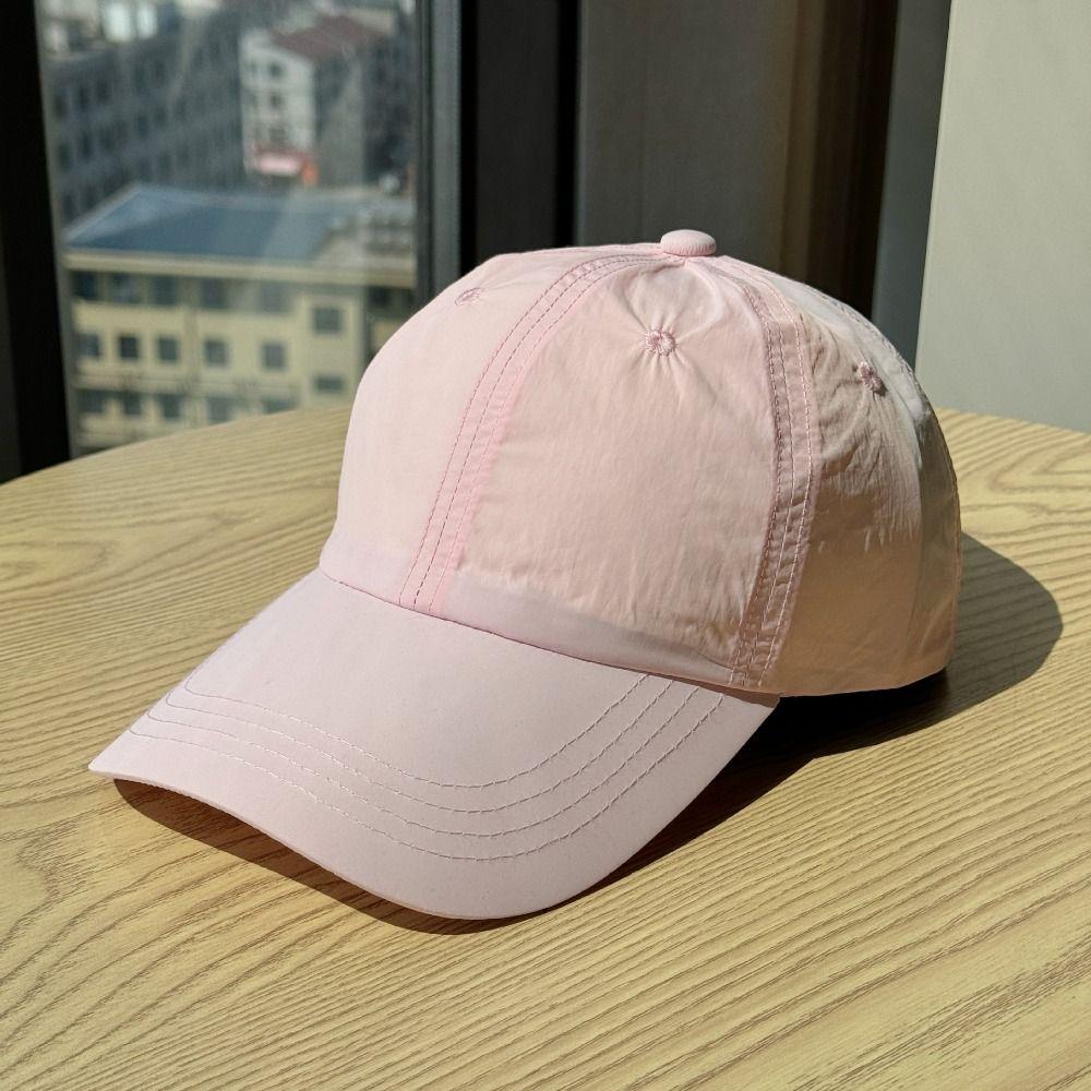 Korean Style Quick-Drying Baseball Cap Solid Color Peaked Cap Casual Solid Color Sun Hat  Men