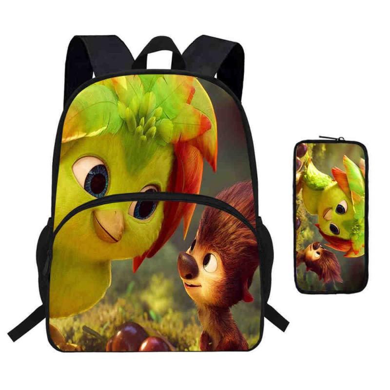 Kinder Cartoon Rucksack Federmäppchen Set Schule Leicht Wirbelsäulenfreundlich Atmungsaktiv Oxford Stoff Mit Lustigem Druckdesign