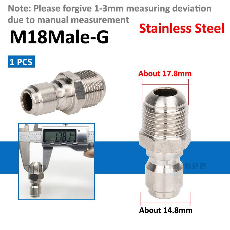 M14 M18 M22 Quick Connector High Pressure Quick Coupling For Car Washer Water Gun Adapter Joints Garden Irrigation Accessories