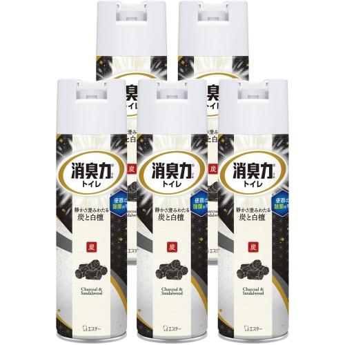 

Deodorizer Bulk Purchase Toilet Spray, Charcoal and Sandalwood, 365mL x 5 Packs, Toilet Deodorizer, Air Freshener