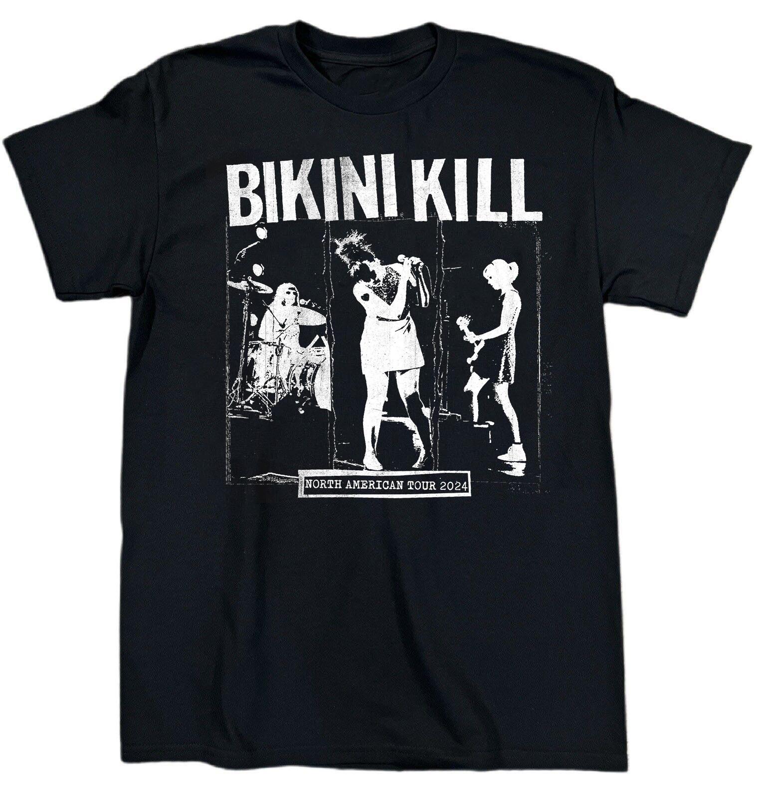 Bikini Kill Band Live In Tour Cotton Black T Shirt All Size BT335 S