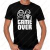 GAME OVER Party Hochzeits Sprüche Lustig Hochzeit T-Shirt Lässig Mode Locker Harajuku Unisex Unisex T-Shirt Rundhals Kurzarm T-Shirts