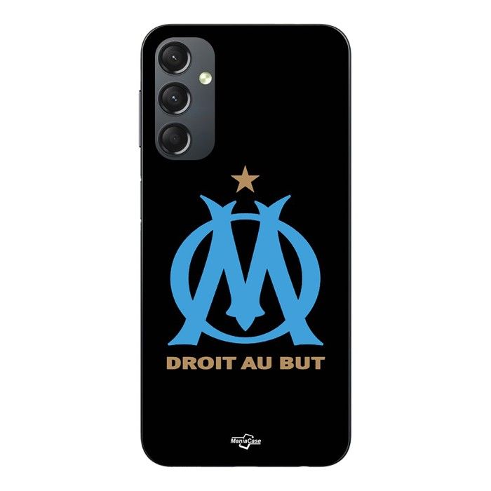 Coque de téléphone - MANIACASE - Samsung Galaxy A05s - Logo OM Olympique de Marseille - Noir - Souple