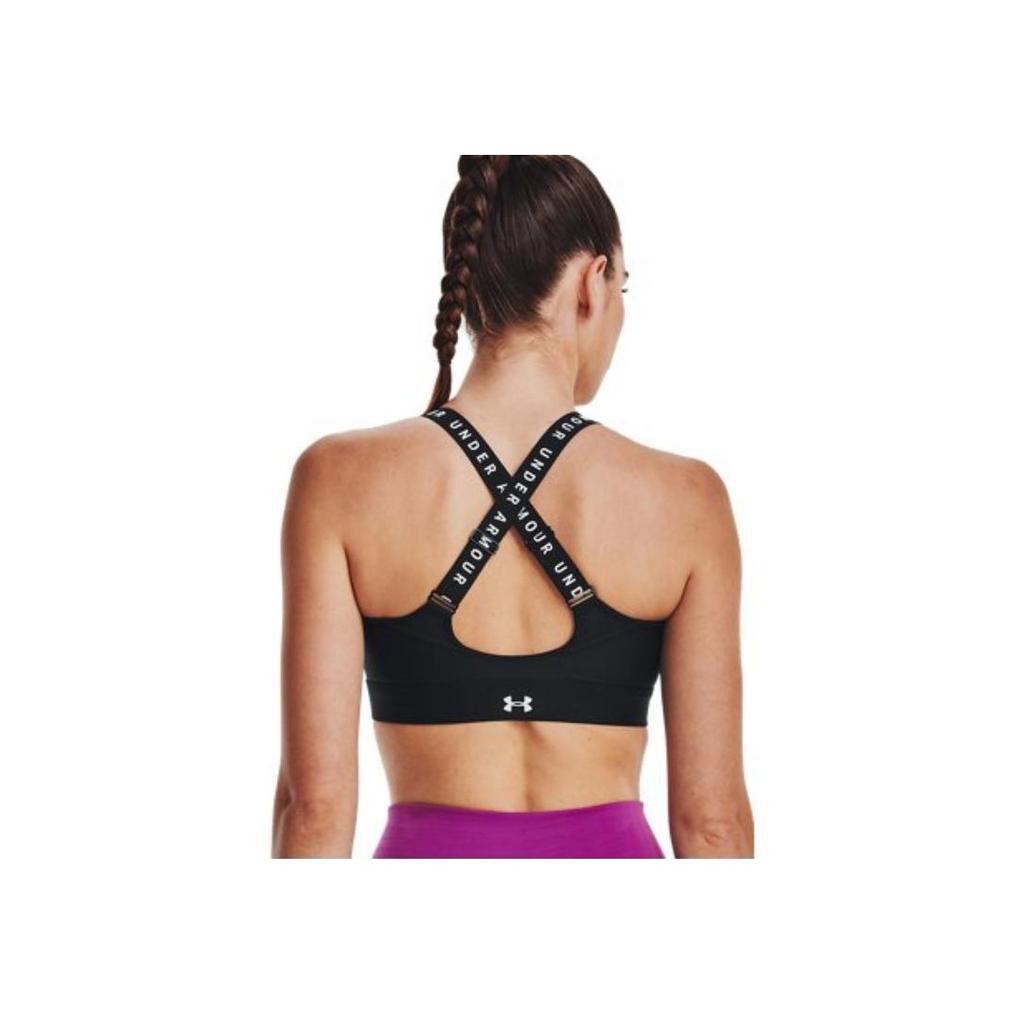 Under Armour Infinity High-Intensity Sports Bra With U-Back and Logo Print Women Underwear Black 1373860-001