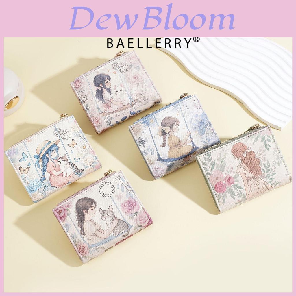 Cartoon Short Wallet For Women With Antitheft Design And Card Organizer