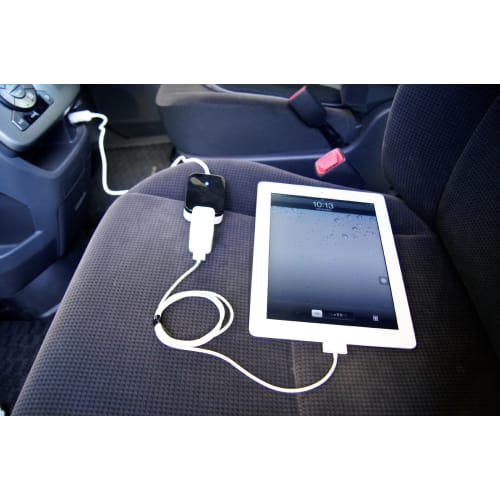 Meltec Car Inverter Mobile Tap 2way (USB & Outlet) DC12V 1 Outlet 30W 2 USB Outlets 2.1A Black Meltec MTU-30K