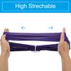 Chair Bows Sash 50pcs Stretch Chair Cover Band Elastic Chair Tie with Silver Buckle Slider for Party Wedding Banquet Decoration