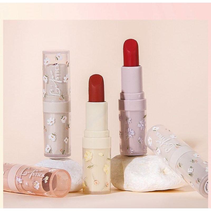 MANSLY - Flower Light Color Soft Matte Lipstick - 4 Colors