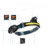 Multi Functional XPG+COB Waving Sensing Headlights with Dual Light Sources and Zoom for Outdoor Night Running. Wearable Floodlight Headlights