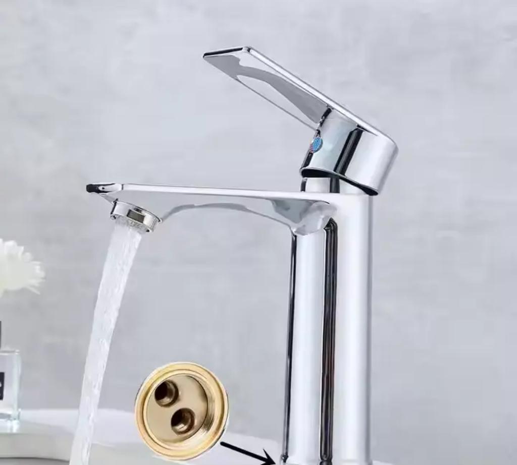 Luxury Modern Single-Hole Mounted Thermostatic Basin Faucet Contemporary Design Hot and Cold for Home and School Bathroom Use