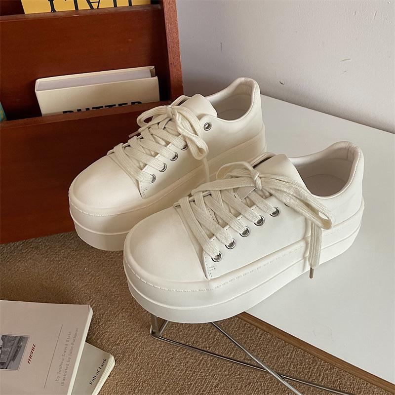 

Уродливо милые туфли на платформе с большой головой, женские, новая мода, универсальные, удобные, легкие, повседневные спортивные туфли 40 белый