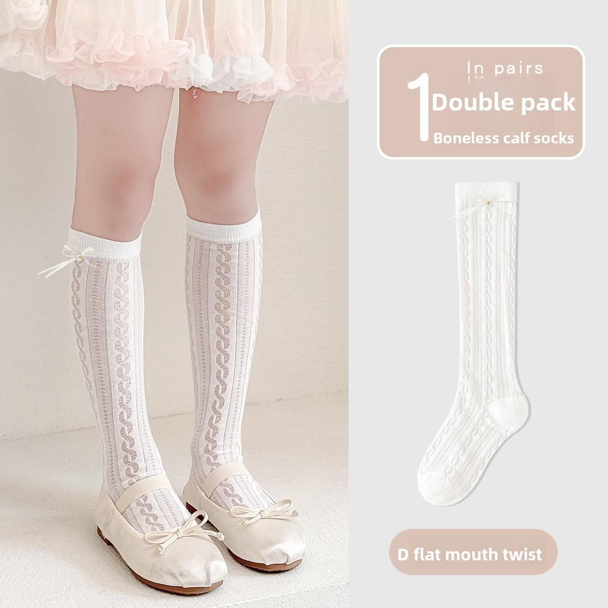 

Детские Девочки Гольфы До Колена Длинные Однотонные Японская Принцесса Бант Гольфы До Икры Весна Лето Дышащие Детские Чулочно-Носочные Изделия 3-8 Л L