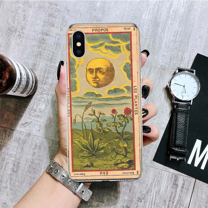 Tarot Cards Reading Art Phone Case For iPhone 11 12 13 14 Pro XS XR X Max 7 8 6 6S Plus Mini + 5 SE Pattern Customized Coque