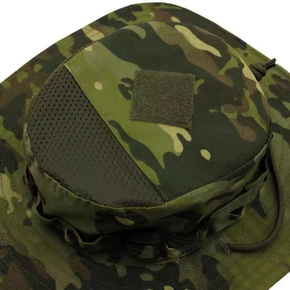 Large Brim Fisherman Hat Breathable Multicam Fishing Sun Cap Durable Bucket Benny Hats  Hiking