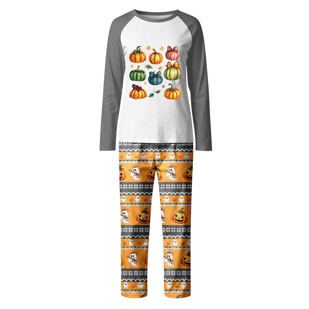 Halloween Tag Drucke Familie Passend Langarm Tops+Hosen Set Familie Passende Sets