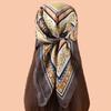 High Quality Summer Hijab Scarf Women Silk Imitation Neckerchief Hair Bands Foulard Woman Shawls Wraps Ribbon Square Bandanas