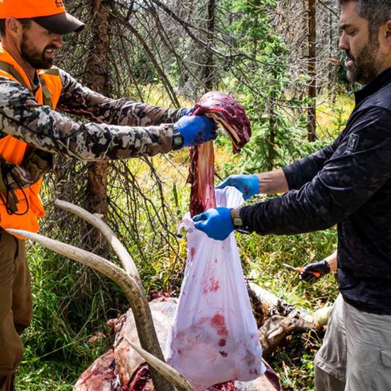 5/6Pcs Hunting Bag with Reflective Tag Breathable Waterproof Elk Bison Bear Meat Bag Multi-purpose Large Capacity Reusable Wild Game Bag