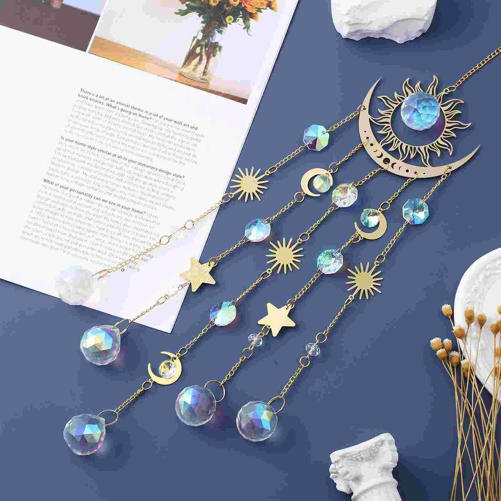 Exquisite Wind Chimes Sun Catchers With Crystals Hanging Pendant Decor Home Window Door Courtyard Garden Nament
